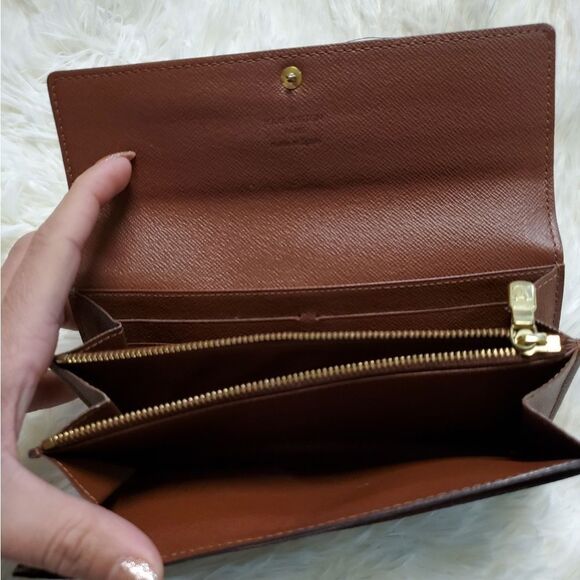 AUTHENTIC Louis Vuitton Sarah Wallet Canvas - Picture 2 of 13